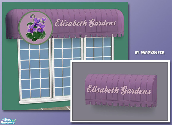 Sims 2 — Business Awning 2 - Elisabeth Gardens by Windkeeper — Recolor of Business Awning 2 from this set. Requires that