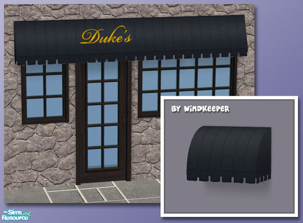 Sims 2 — Window Awning - black by Windkeeper — Recolor of Window Awning. Requires that file to work. Will appear for all