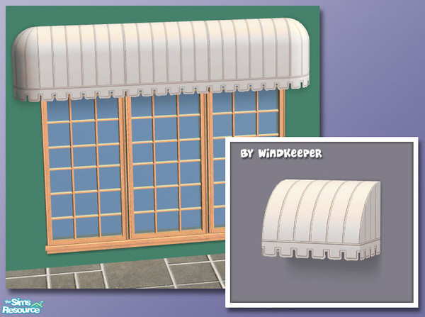 Sims 2 — Window Awning - white by Windkeeper — Recolor of Window Awning. Requires that file to work. Will appear for all