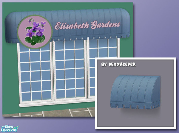 Sims 2 — Window Awning - sky blue by Windkeeper — Recolor of Window Awning. Requires that file to work. Will appear for
