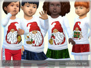Sims 4 — Sweater Gnomes by bukovka — Sweater for toddlers of both sexes. Installed independently, suitable for the base