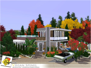 Sims 3 — Vivian Spinel by Onyxium — On the first floor: Living Room | Dining Room | Kitchen | Bathroom | Park Space On