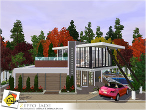 Sims 3 — Zeffo Jade by Onyxium — On the first floor: Living Room | Dining Room | Kitchen | Bathroom | Park Space On the