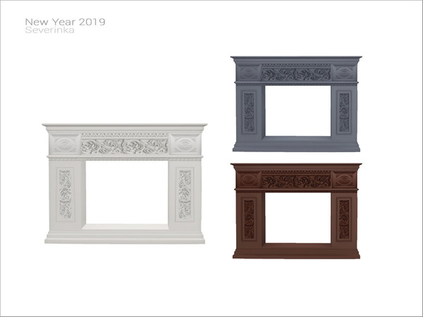 Sims 4 — [NY2019] - decorative false fireplace by Severinka_ — Decorative false fireplace From the set 'New Year 2019'