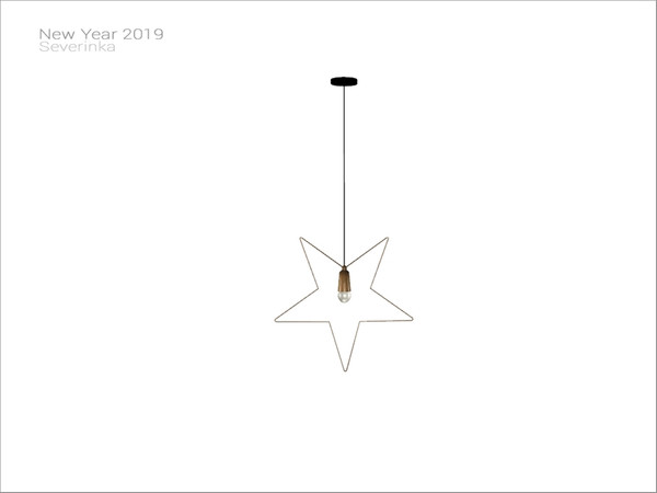 Sims 4 — [NY2019] - ChristmasStar ceiling lamp 01 by Severinka_ — ChristmasStar ceiling lamp (modern) From the set 'New