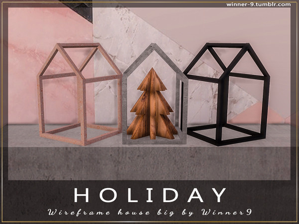 Sims 4 — Wireframe house big by Winner9 — Wireframe house big from my set Holiday, you can find it easy in your game by