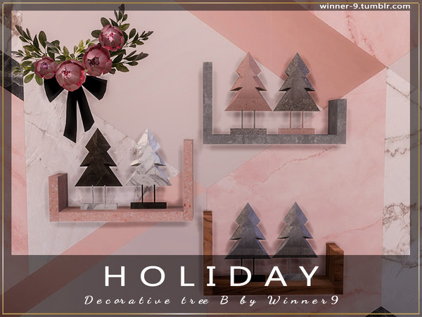 Sims 4 — Decorative tree B by Winner9 — Decorative tree B from my set Holiday, you can find it easy in your game by
