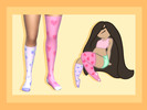 Sims 4 — Sweet Fruit Odd Socks by UnstableMystery — Right leg under knee sock, Left leg over knee sock, Match together