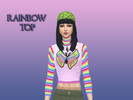 Sims 4 — Rainbow Top - Outdoor Retreat needed by reizibarrientos — Oh you want a fairykei and colorful shirt? Try this