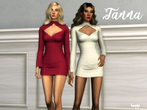 Sims 4 — Tanna by laupipi2 — Hey guys! New short dress super nice! New mesh, all LODs 20 Swatches All maps Custom