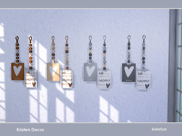 Sims 4 — Kristen Decor. Pictures by soloriya — Two pictures in one mesh with beads. Part of Kristen Decor set. 4 color