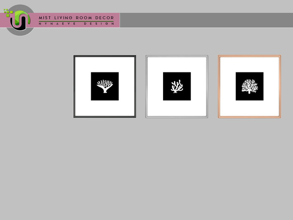 Sims 4 — Mist Poster by NynaeveDesign — Mist Living Room - Poster Found under: Decor - Paintings and Posters Price: 43