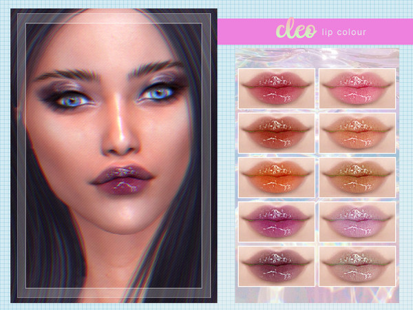 Sims 4 — [ Cleo ] - Lip Colour by Screaming_Mustard — A new glossy lip colour. For females, teen +. With custom thumb