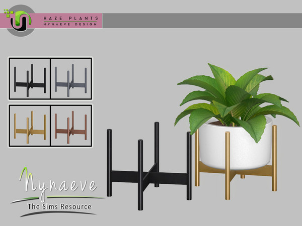 Sims 4 — Haze Flowerpot Stand by NynaeveDesign — Haze Plants - Flowerpot Stand Found Under: Decor - Plants Price: 72