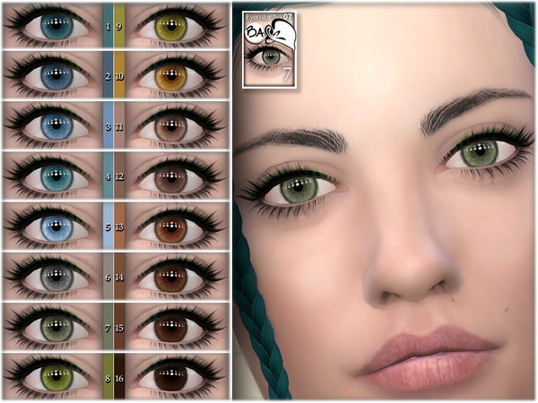 Sims 4 — Natural eye colors 07 by BAkalia — Hello Realistic eye colors in 16 swatches for all genders and ages in the