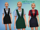 Sims 4 — University Dresses by Matae — Edited with sportswear, university and lifestyle famous logos, for young