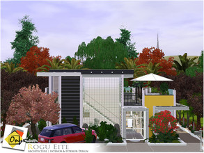Sims 3 — Rogu Eite by Onyxium — On the first floor: Living Room | Dining Room | Kitchen | Adult Bedroom | Bathroom | Park