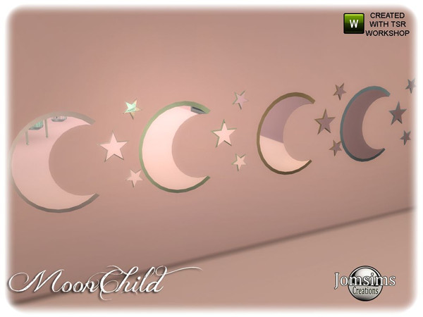Sims 4 — Moonchild kids bedroom  moon wall mirror lower by jomsims — Moonchild kids bedroom moon wall mirror lower