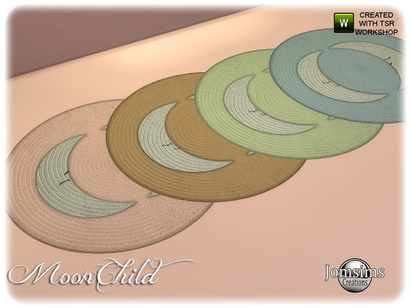 Sims 4 — Moonchild kids bedroom  round rugs 2 more small by jomsims — Moonchild kids bedroom round rugs 2 more small