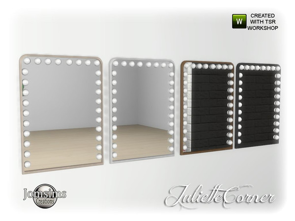 Sims 4 — Juliette corner wall mirror  for vanity table by jomsims — Juliette corner wall mirror for vanity table