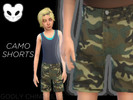 Sims 4 — Unisex Camo Shorts for Kids | Re-color CC by simmer-in-pink — Camo shorts to have your kids look like the