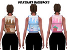 Sims 4 — Milkshake Backpack by GhoulSims — ROBLOX-SIMS CONVERSION FIND IT IN THE BRACELET CATEGORY Chocolate, Pain and