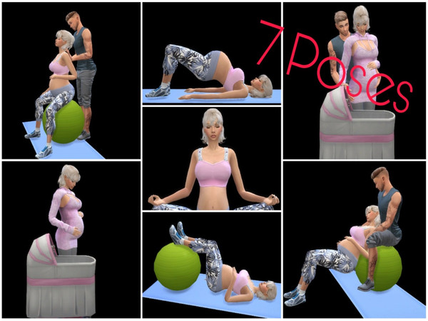 Sims 4 — Pregnancy Posepack by Un1con35 — How to use: You will need the Andrew's Pose Player and Teleport Any Sim: - Pose