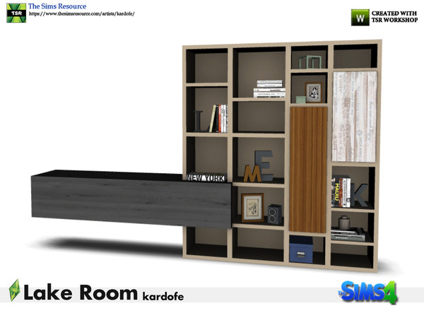 Sims 4 — kardofe_Lake Room_TV furniture by kardofe — Large, straight-lined, highly decorative furniture, you can put the