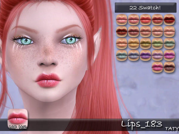 Sims 4 — [Ts4]Taty_Lips_183 by tatygagg — - Female, Male - Human, Alien - Teen to Elder - Hq Compatible