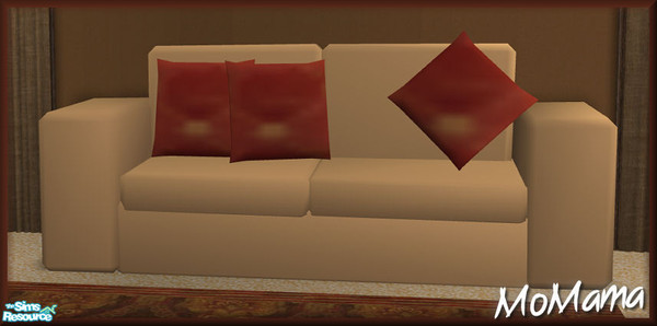 Sims 2 — NK TC69 Vision LR - Sofa by MoMama — A sofa in soft browns and reds.