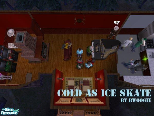 Sims 2 — Cold as Ice Skate by bwoogie — Enjoy a night of ice skating with your sims. Too cold, you say? Then head inside