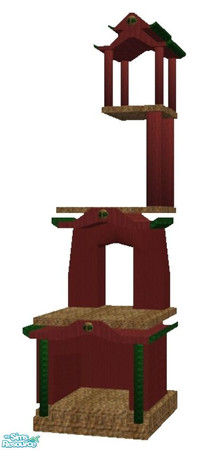 Sims 2 — Pagoda Cat Tree - Recolor 1 by NewSimSimGirl — Bring the beautiful architecture of the Lou Pagoda into your