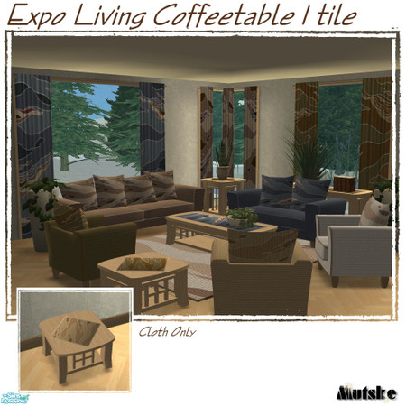 Sims 2 — Expo Coffeetable 1 tile Golden Topaz by Mutske — Recolor from 'Christmas Living - Coffeetable 1 tile with