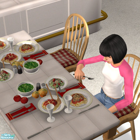 Sims 2 — The Spread Red Tomatoe - #418088 by DOT — The Spread Red Tomatoe JRon Table Clutter. Sims 2 by DOT of The Sims