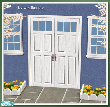Sims 2 — Long Island Double Door 2 diag by Windkeeper — Diagonal version of Long Island Double Door 2 from this set.