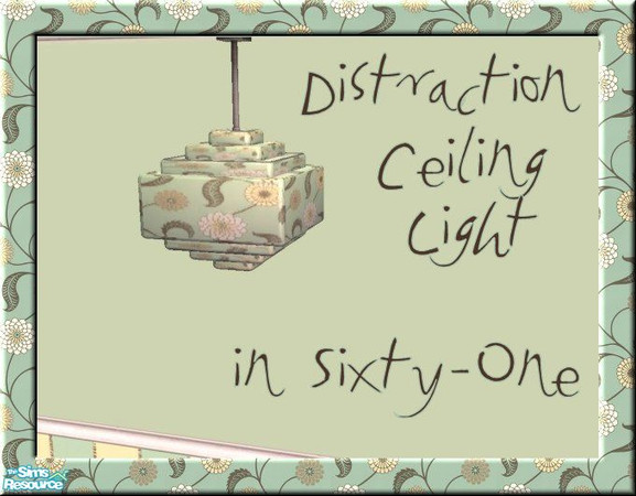 Sims 2 — Distraction Bedroom - ROI HangingLight by jeni — A Sixty-One recolour of the Glamour Life R.O.I Hanging Light.