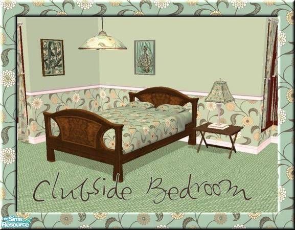 Sims 2 — Clubside Bedroom by jeni — One of several mix and match sets based on the "Sixty-One" design already