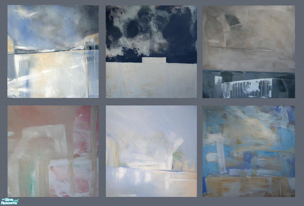 Sims 2 — Beautiful Modern Paintings by sistermoon — These paintings are made by Norwegian artist Annette Hveem Narum. I