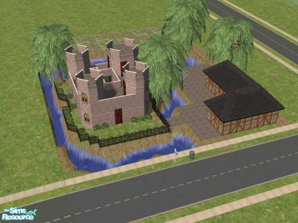 Sims 2 — Shalott by Louisa — A playable version of the lot that I used as the Island of Shalott in my story here. The lot