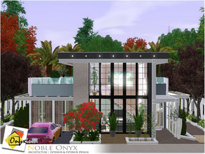 Sims 3 — Noble Onyx by Onyxium — On the first floor: Living Room | Dining Room | Kitchen | Adult Bedroom | Bathroom |