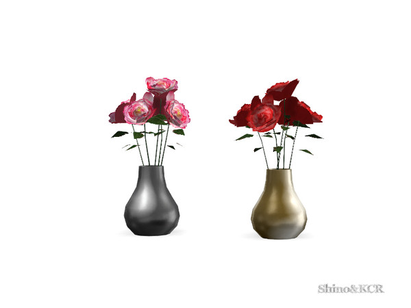 Sims 4 — Dining Flare - Vase with Roses by ShinoKCR — Inspired by Flare Series of Clive Christian in Plants