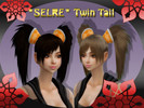 Sims 4 — SELRE Twin Tail v1 by Selre — ALL Lot. There is 25 colors of color. When I put on a hat, a tail goes off. This