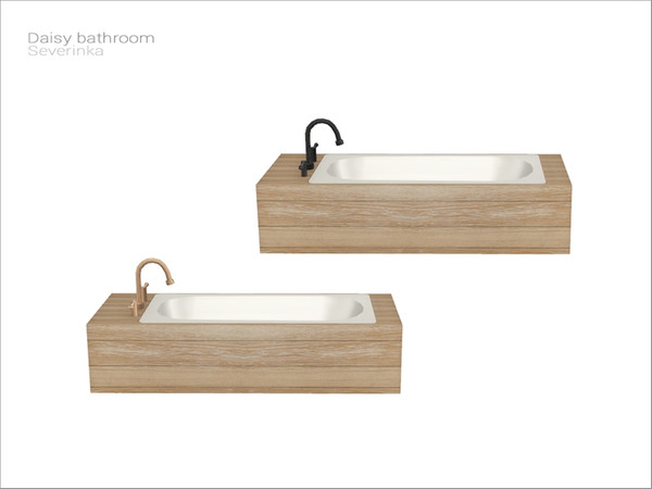 Sims 4 — [Daisy bathroom] - tub by Severinka_ — Tub From the set 'Daisy bathroom' Build / Buy category: Plumbing / Tubs 2