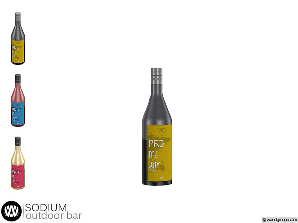 Sims 4 — Sodium Bar Bottle by wondymoon — - Sodium Outdoor Bar - Bar Bottle - Wondymoon|TSR - Creations'2020