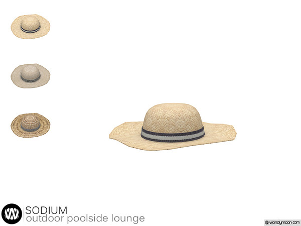 Sims 4 — Sodium Wicker Hat by wondymoon — - Sodium Outdoor Poolside Lounge - Wicker Hat - Wondymoon|TSR - Creations'2020