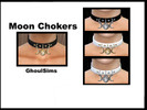 Sims 4 — Moon Choker by GhoulSims — - Find it in Necklaces - Teen to Elder - Female Sims