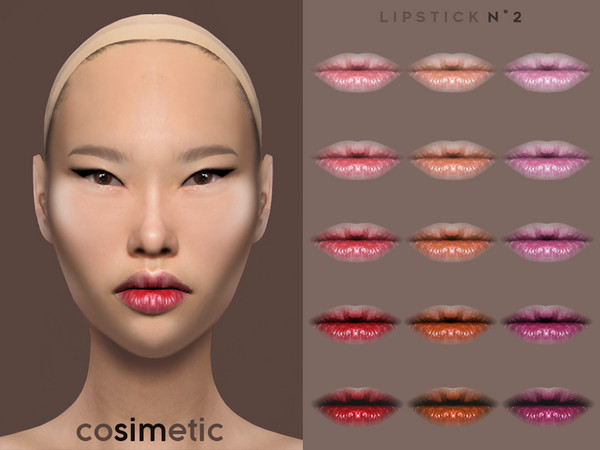 Sims 4 — N2 Lipstick by cosimetic — - This lipstick can use on all genders and from teen to elder. - Contains [15] colors