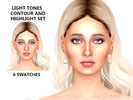 Sims 4 — Light Contour and Highlight Set - Tigerlilly by tigerlillyyyy — 6 swatches of varying intensity 