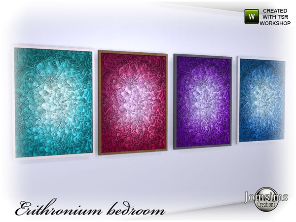 Sims 4 — Erithronium bedroom wall paintings by jomsims — Erithronium bedroom wall paintings