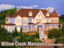 Sims 4 — Willow Creek Mansion by Bidomaudo — This Mansion for a big family, with 2 stories, pond, gazebo, gym and